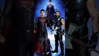Thor vs Superman vs marvel and DC #marvel #shorts #marvelvsdc