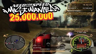 NFSMW   Getting 25.000.000 Bounty in 50 Minutes !!!