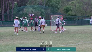 Rancho Santa Fe 7/8 AA vs. Mission Trails 7/8 AA | 2024-05-04 | San Diego Youth Lacrosse League 2024