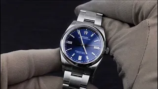 Rolex Oyster Perpetual 36 Bright blue 126000 2020 Novelty Unboxing Video