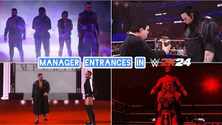 All Manager Exclusive Entrances in WWE 2K24 w/Music