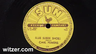BLUE SUEDE SHOES - CARL PERKINS (1955) on SUN 78 RPM original (Elvis Presley)