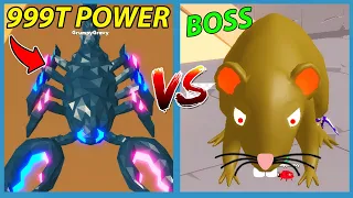 I Became The BIGGEST BUG to Fight the GIANT RAT BOSS! - Roblox Bug Simulator