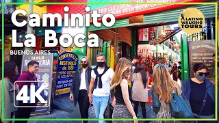 La Boca Buenos Aires - Beautiful Walking Tour (4k Walking Tour)