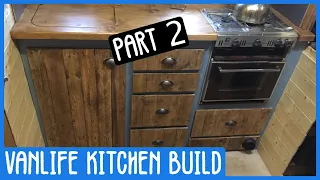 RUSTIC VANLIFE Kitchen | FOURTH Water Pump! & Painting - Citroen Relay Camper Van Conversion // 22