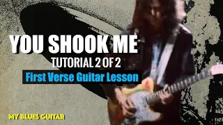 Led Zeppelin YOU SHOOK ME Jimmy Page guitar lesson 2 of 2