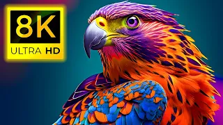 8K WILD BIRDS (60FPS) - The world's largest collection of birds With Nature Sounds - 8K ULTRA HD