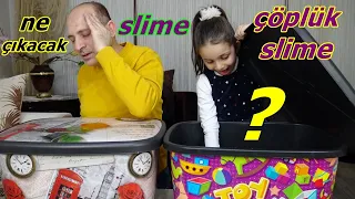 Kutudan Ne Çıkacak Slime Challenge Çöplük Slime | Eğlenceli Çocuk Videosu