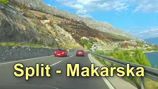 Split - Makarska. Croatia. Jadranska Magistrala | 4K