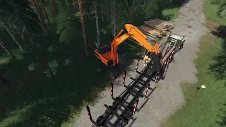Loading Logs with Hitachi 350 FS19