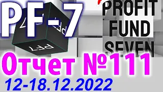 PF7 Инвестиции Еженедельный отчет №111 12-18.12.2022