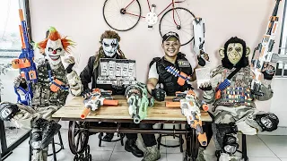 LTT Films : Warriors S.E.A.L X Nerf Guns Fight Crime Group Grakk Mask Unannounced Surprise Battle