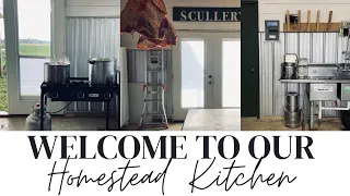 Tour Our Modern Homestead Kitchen - On Farm Butcher Shop - Milk House - “The Scullery”