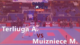 Paris Open Karate 2022. Terliuga Anzhelika - Muizniece M. Female kumite -55 kg