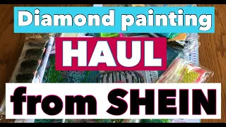 Unboxing 💎diamond painting haul 💎- from SHEIN - see full contents of 3 kits - super budget-friendly