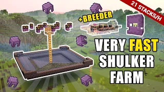 FAST Shulker Farm With NO REDSTONE | Minecraft Bedrock Tutorial