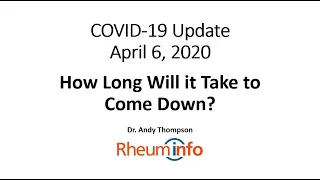 2020-04-06 -  COVID-19 UPDATE - How Long Will it Take to Come Down?
