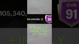 I Finally Reached 91 Ovr in Fc Mobile! #team #fifamobile #eafcmobile #shorts