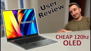 Cheap OLED Laptop! ASUS Vivobook - 120hz OLED - USER review - teardown , sound, build, screen, etc