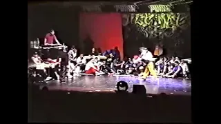 Tuff Kid (Basel City Attack) vs. Gombi (Suicidall lifestyles) in 1998 Ultimate Bboy Session. //