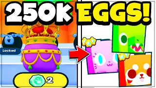 I Opened 250,000 New Eggs to Hatch HUGE PETS in Pet Sim 99!