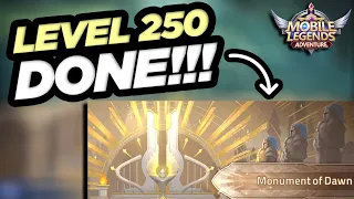 Level 250 Accomplished in [Mobile Legends: Adventure]