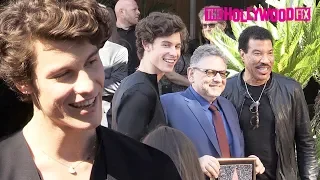 Shawn Mendes Speaks & Signs Autographs With Lionel Richie At Lucian Grainge's Walk Of Fame Ceremony