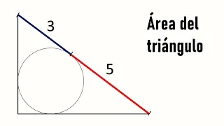 HALLAR EL ÁREA DEL TRIÁNGULO RECTÁNGULO CON LOS DATOS DADOS. Geometría Básica