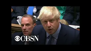 British Prime Minister Boris Johnson returns to a hostile government