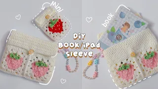 ♡ Crochet Book/iPad Sleeve Tutorial | Turn any granny squares into your own book sleeve ♡