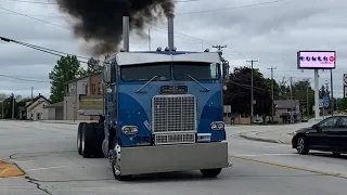 A Must Watch! A Cabover, R Model Dump Trucks, and Lots of Straight Pipes!