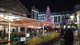 London walk: Christmas Lights Covent Garden, Christmas tree and Southbank 15-minute walk - Narrated
