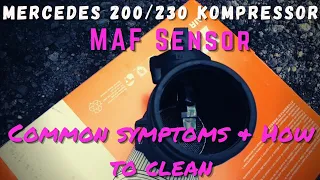 How To Tell If Your MAF Sensor Is Faulty! How to replace a Mercedes 200 230 Kompressor MAF sensor