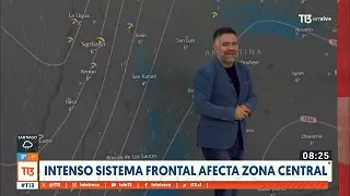 Intenso sistema frontal afecta la zona central del país: ¿Cómo estará esta jornada?