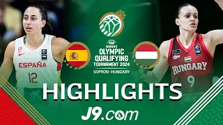 Hungarian heartbreak as Spain comeback sends Canada to Paris | J9 Highlights | FIBA Women's OQT 2024