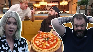 BRITISH FAMILY REACT! TRYING TO BEAT THE SLICE RECORD AT GORDON RAMSAY'S BOTTOMLESS PIZZA RESTAURANT