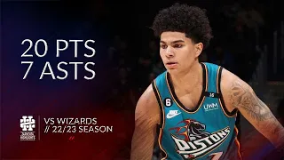 Killian Hayes 20 pts 7 asts vs Wizards 22/23 season