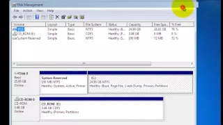 Create Partition Using Disk Management (Windows 7)