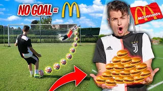 ⚽️🍔 MANGIO 1 MC HAMBURGER per OGNI NON GOAL! *mangiato troppo*