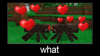 Minecraft wait what meme part 44 (Spider love)