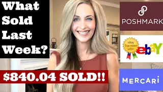 What Sold Last Week on Poshmark EBay & Mercari? How Much Money Did I Make Gross & Profit PT Reseller