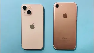 iPhone 13 Mini vs iPhone 7 iOS 15.4