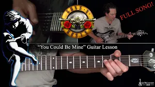You Could Be Mine Guitar Lesson (Full Song) - Guns N' Roses