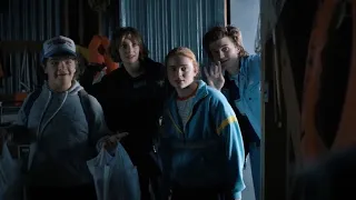Dustin, Robin, Max and Steve bring Eddie a food delivery || Stranger Things (1080p)