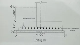 Structural design of Footing For 24 Feet span and 3 floors building