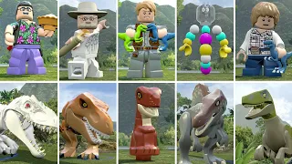 LEGO Jurassic World - All Dinosaur & Character Idle Animations