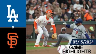 Los Angeles Dodgers vs San Francisco Giants GAME HIGHLIGHTS May 15, 2024 | MLB Highlights 2024