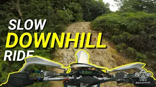 HUSQVARNA FE350 DOWNHILL SOLO ENDURO RIDE | 4K PURE SOUND | BUKIT UNGGUL BEIRUT