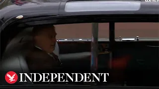 Prince Andrew arrives at Westminster Abbey for King Charles's coronation