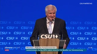 CSU Parteitag: Rede des Parteivorsitzenden Horst Seehofer am 15.09.2018